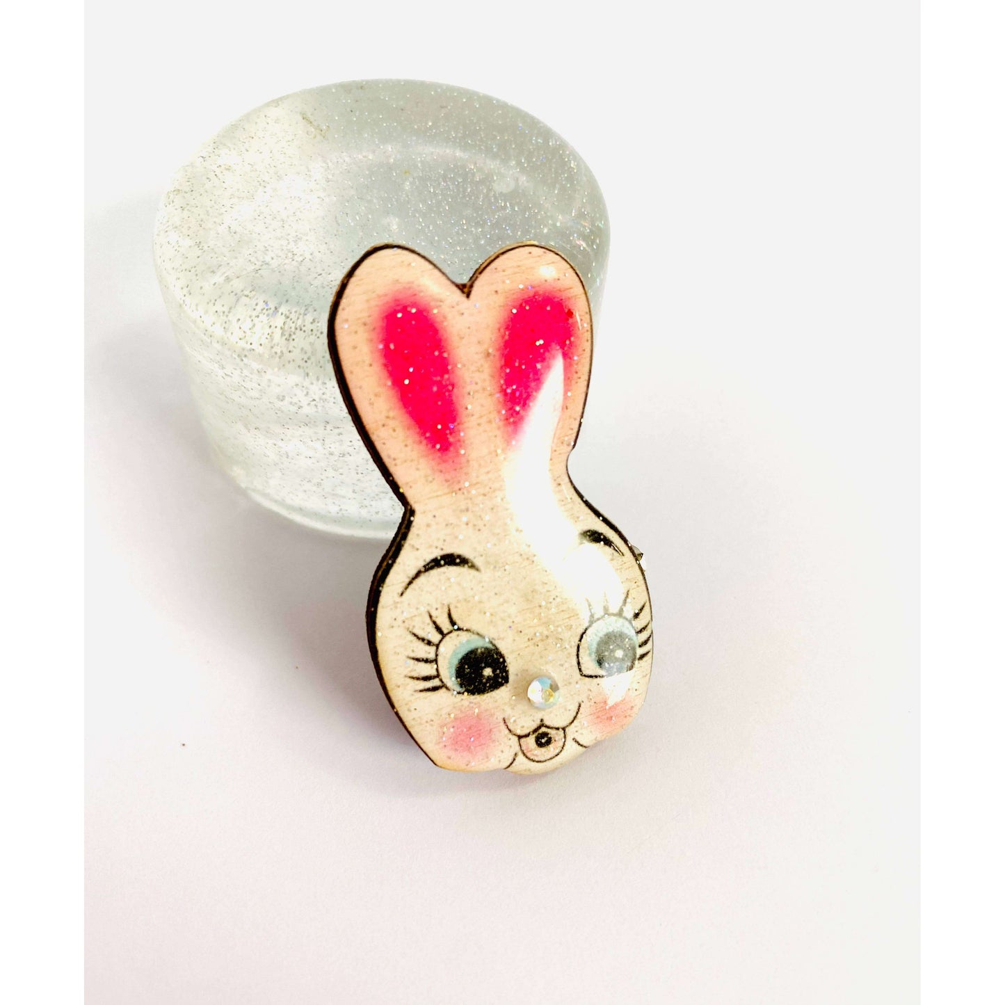 Dainty Easter Rabbit Pin/ Brooch by Rosie Rose Parker