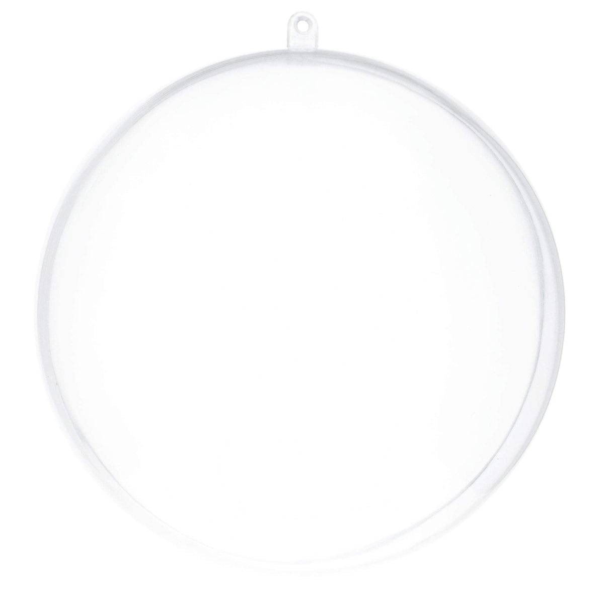 5.5-Inch DIY Fillable Clear Plastic Christmas Ball Ornament
