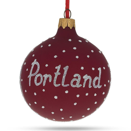Portland, Oregon Glass Ball Christmas Ornament 3.25 Inches