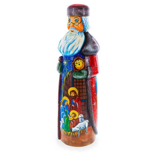 a statue of a man with a beard and a man in a robe