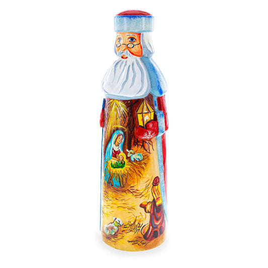 a painted santa claus figurine