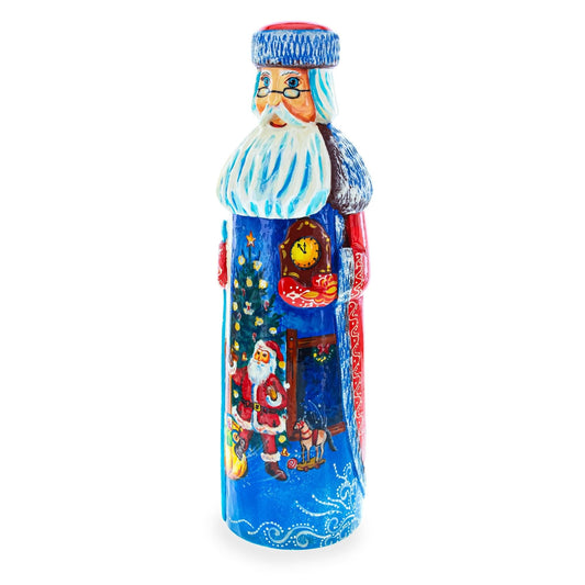 a painted santa claus figure