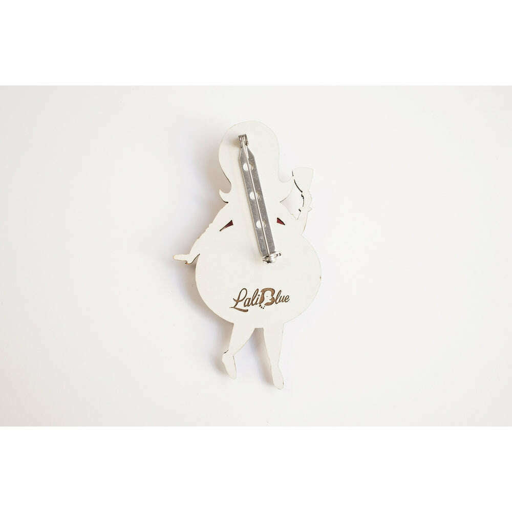 Floral Christmas Tree Lady Ornament Brooch by Laliblue