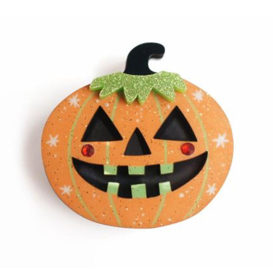Halloween Pumpkin Brooch by Laliblue – Retro Kitschy Statement Brooch for Collectors