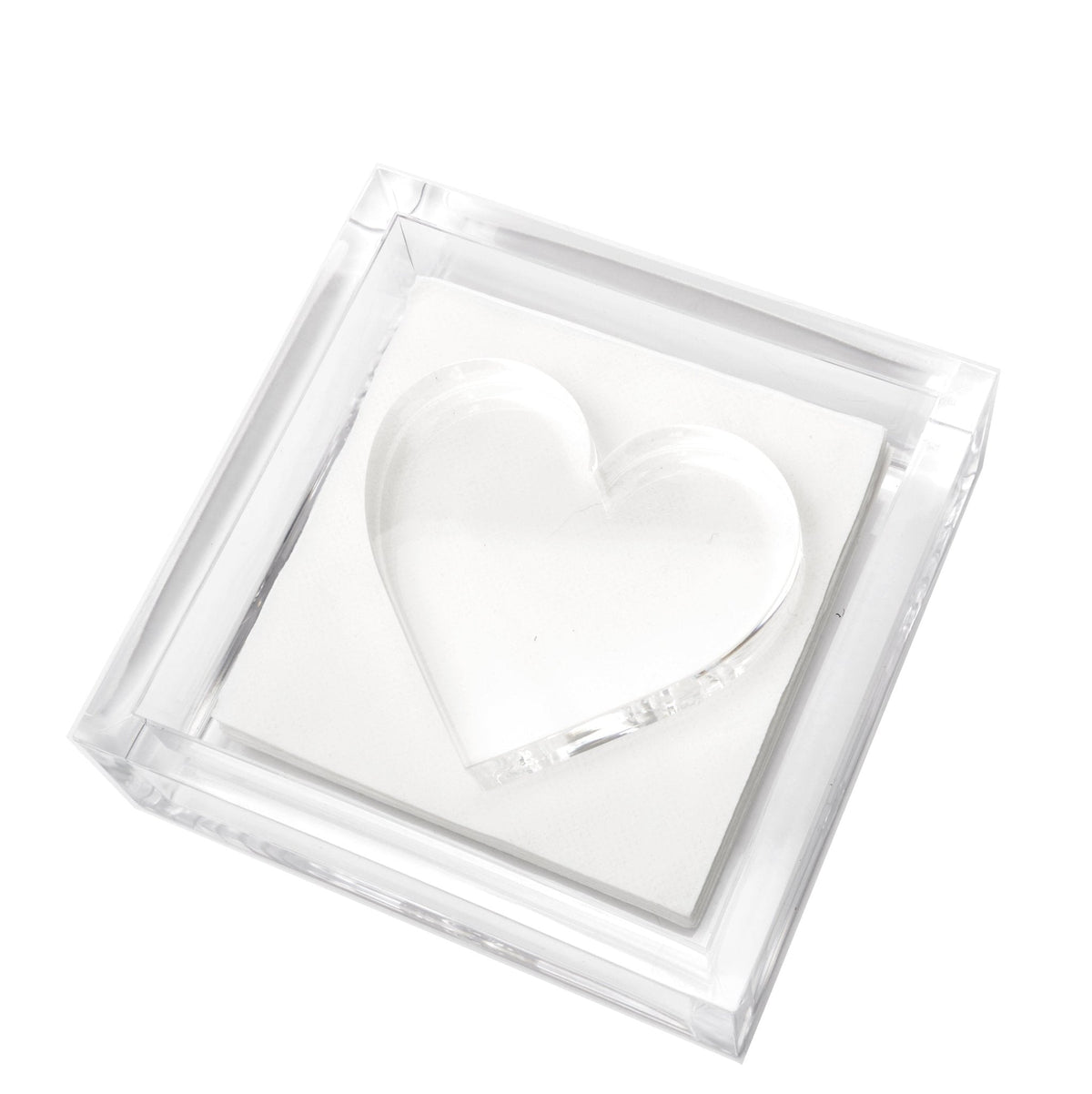 Heart Acrylic Cocktail Napkin Holder