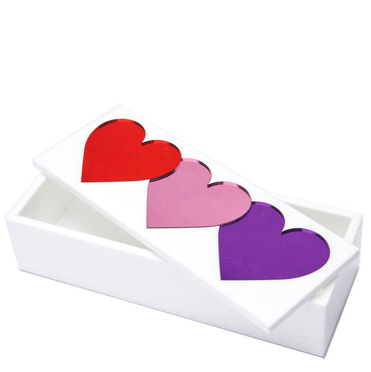 Hearts Acrylic Trinket Box