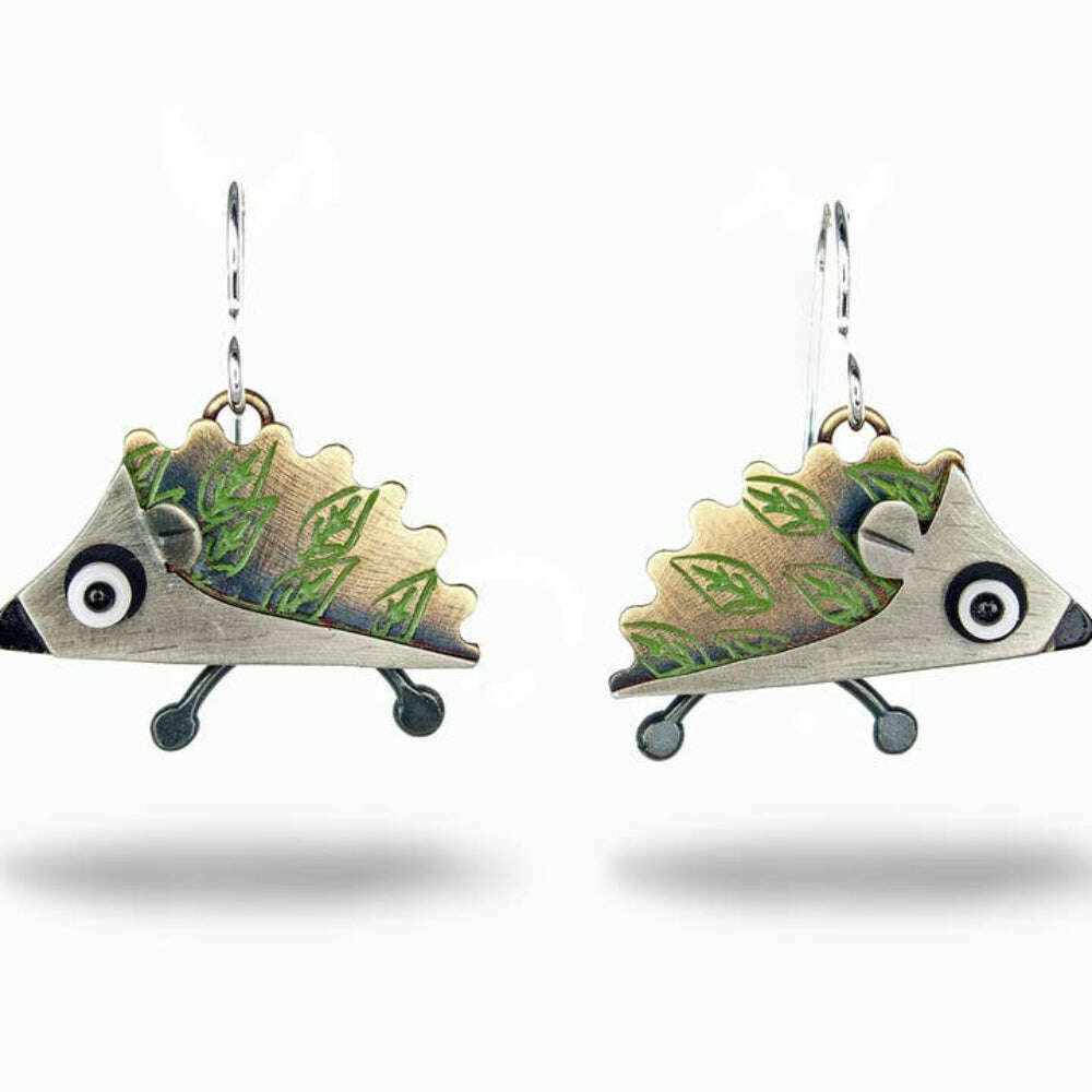 Hedgehog Earrings by Chickenscratch