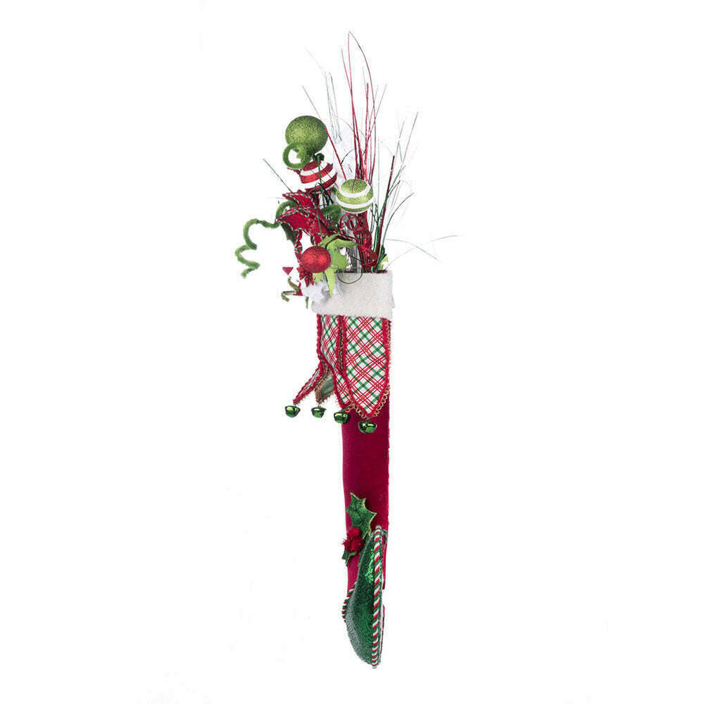 Holly Woods Stocking With Floral Wall Piece by Katherine's Collection