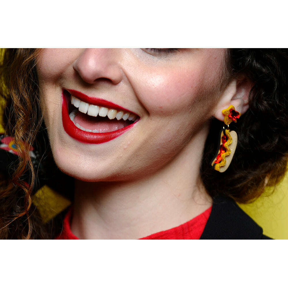 Hot Dog Earrings by Laliblue