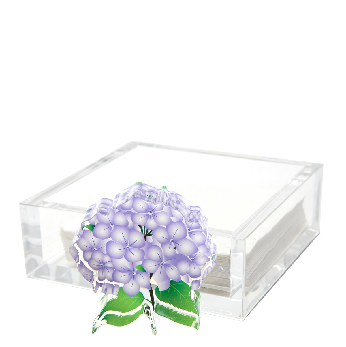 Hydrangea Acrylic Cocktail Napkin Holder