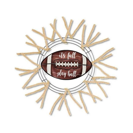 It's Fall Play Ball Football Sign - Wreath Enhancement
