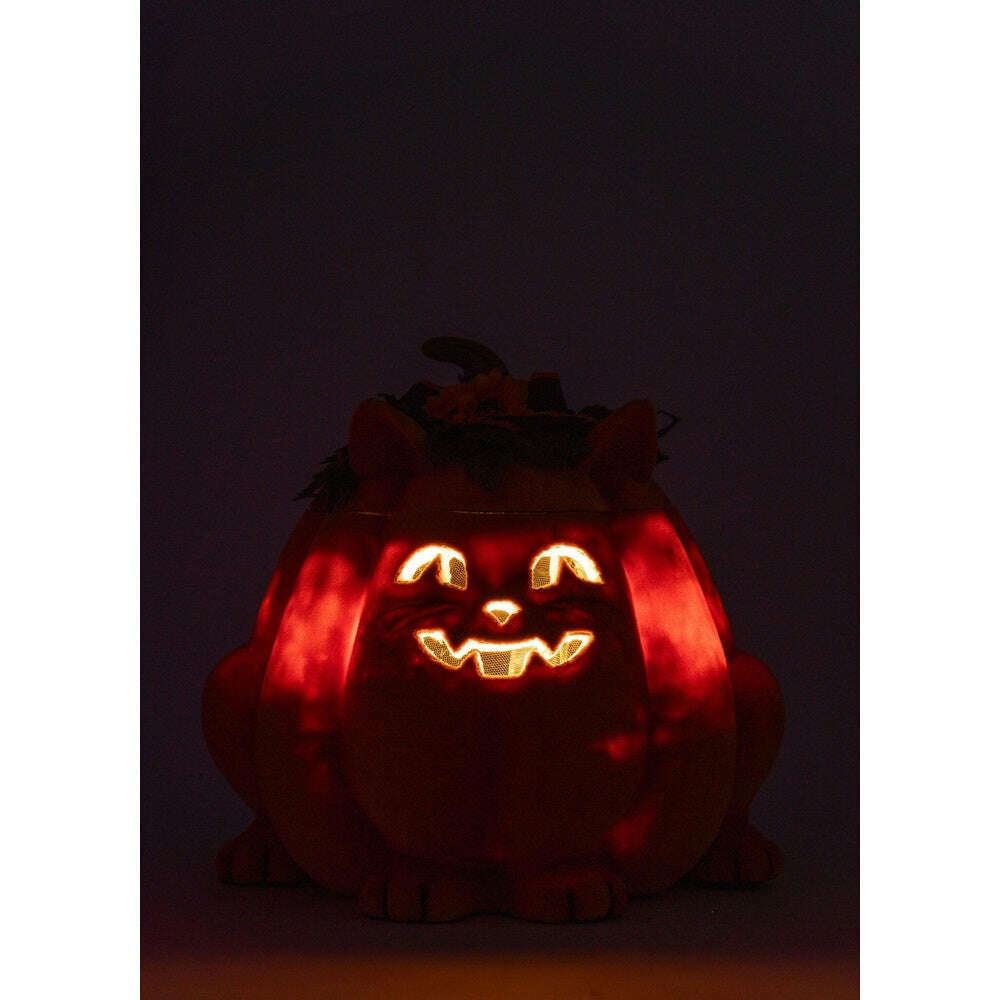 Jackie The Kitty Cat Pumpkin Candy Container by Katherine's Collection