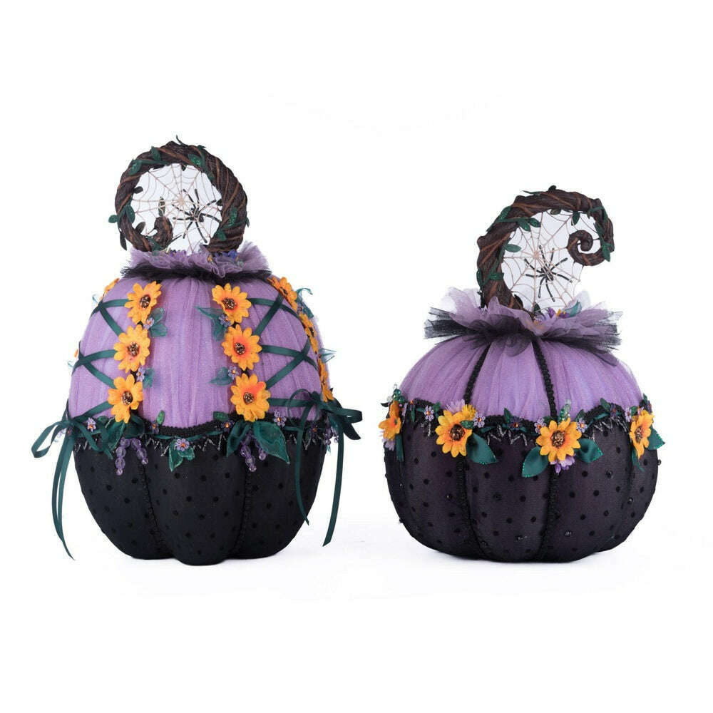 Jacks and Cats Pumpkins Set Of 2 by Katherine's Collection