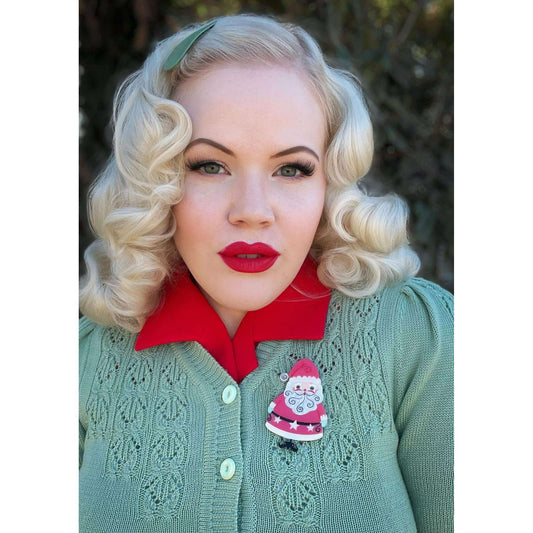 Jolly Old Elf PINK Brooch by Johanna Parker x Lipstick & Chrome