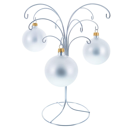 12-Arm Spiral Fountain Brass Silver Metal Ornament Stand Display 11.5 Inches