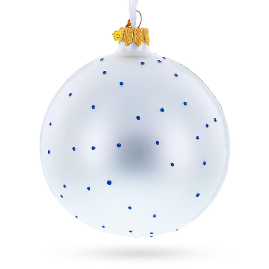 1889 'Irises' by Vincent Van Gogh Glass Ball Christmas Ornament 4 Inches