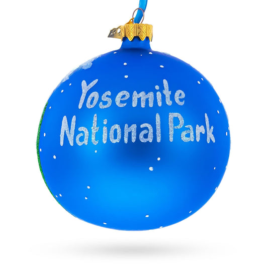 Yosemite National Park, Sierra Nevada California Glass Ball Christmas Ornament 4 Inches