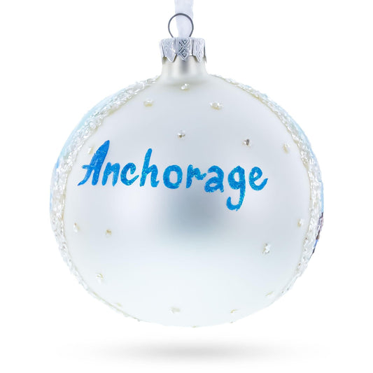 Anchorage, Alaska Glass Ball Christmas Ornament 4 Inches