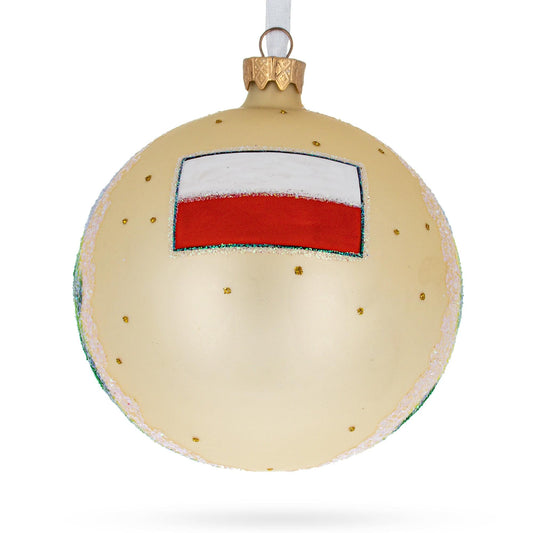 a white and red christmas ornament