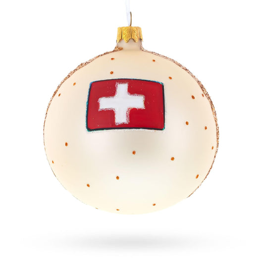 a white and red christmas ornament