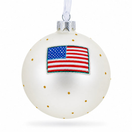 Republican Elephant Glass Ball Christmas Ornament 4 Inches
