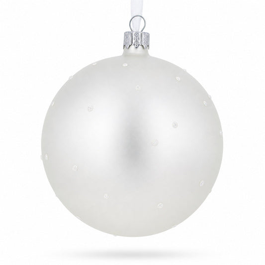 Snowmen Celebrating 'Our First Christmas' Glass Ball Christmas Ornament 4 Inches