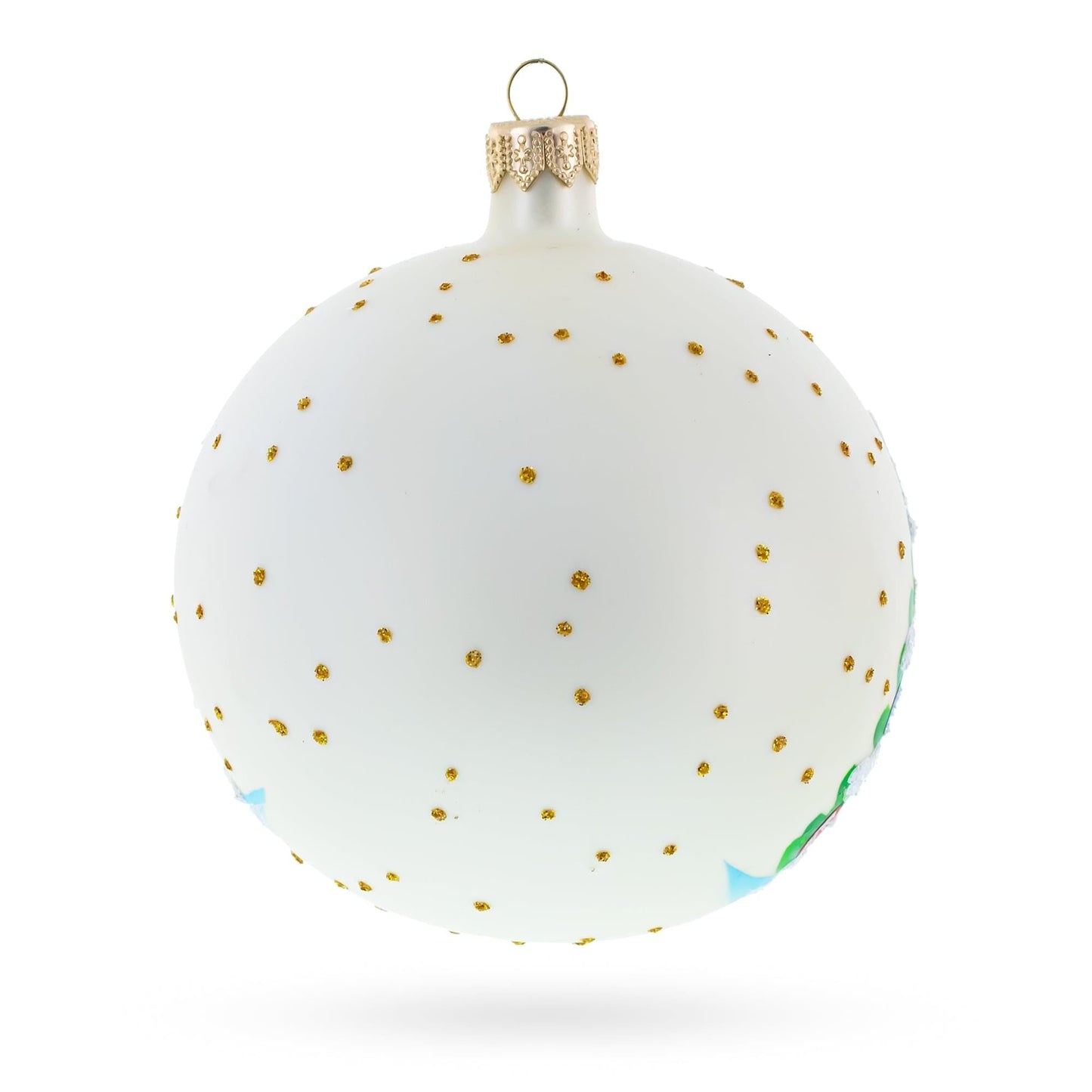 Yellow Labrador Retriever in Glass Ball Christmas Ornament 4 Inches