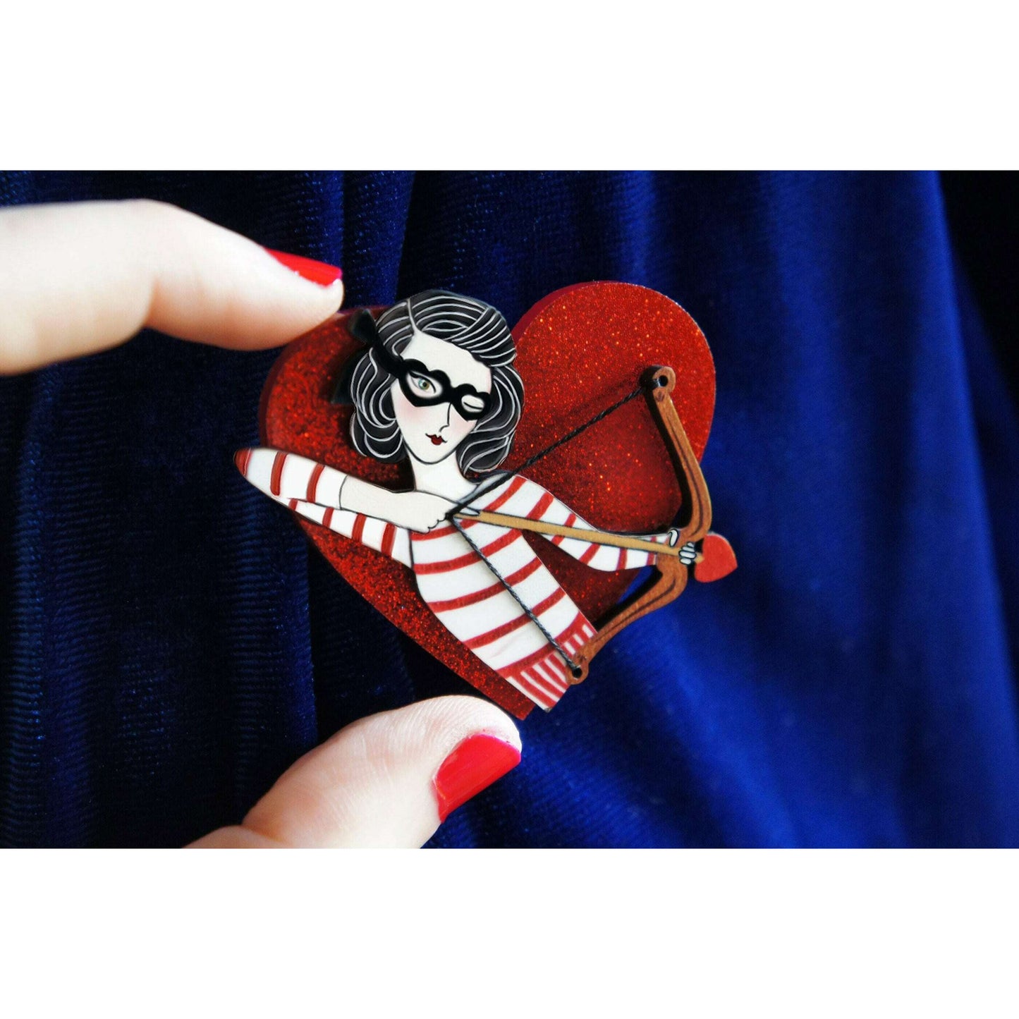 Cupid Girl Brooch by Laliblue