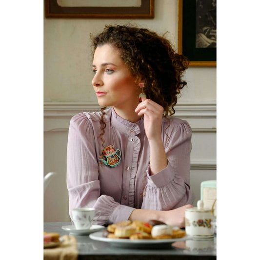 Teapot House Brooch by Laliblue