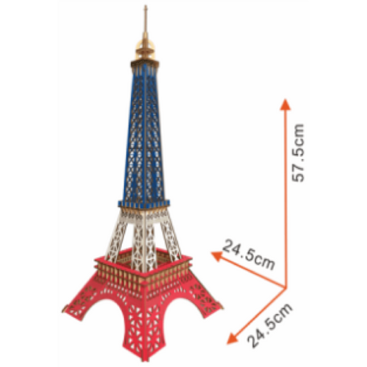 Paris Eiffel Tower Wooden Model Kit 94 Piece Laser Cut Decor