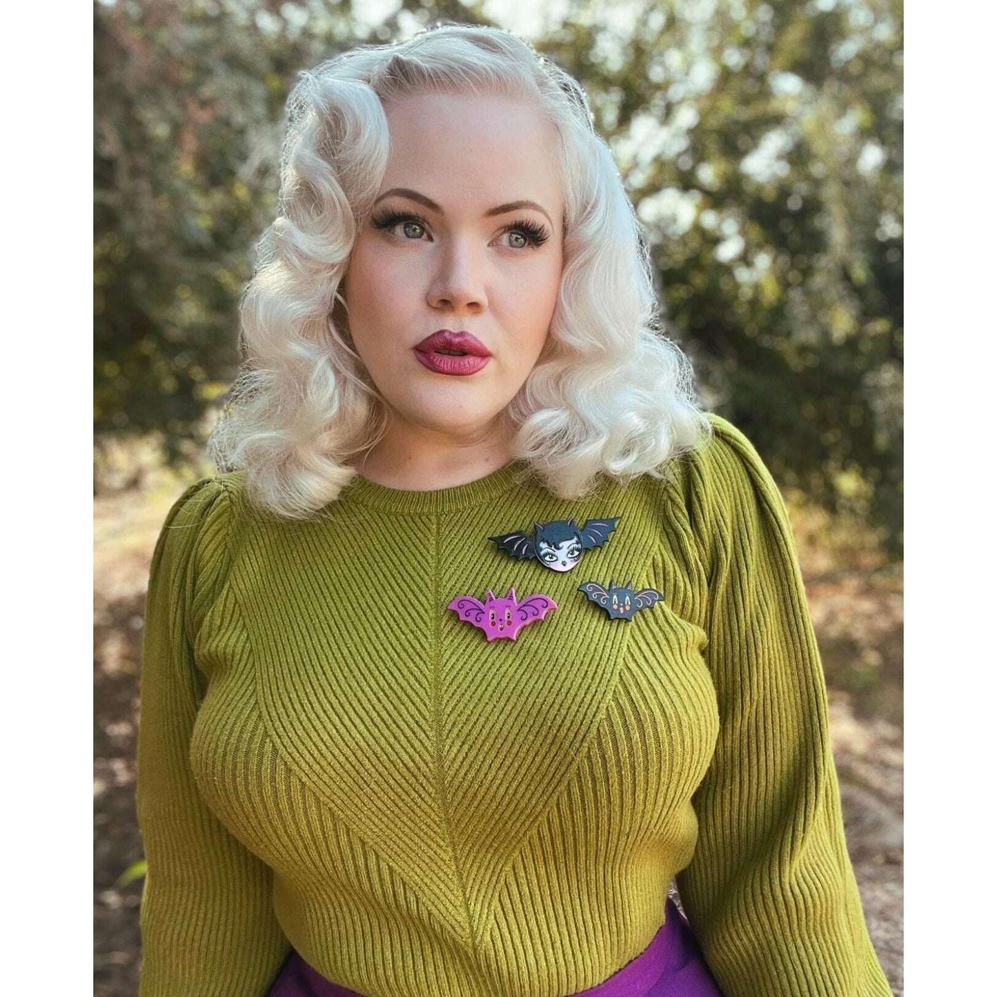 Lily the Vamp Brooch by Miss Fluff x Lipstick & Chrome
