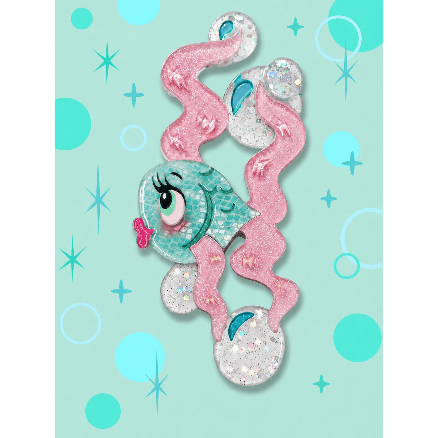 Fishy Kisses Brooch by Miss Fluff x Lipstick & Chrome
