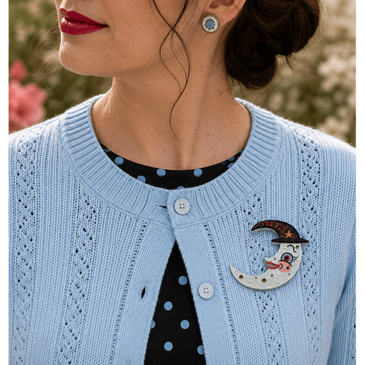 Witchy Crescent Moonhilda Brooch by Johanna Parker x Lipstick & Chrome