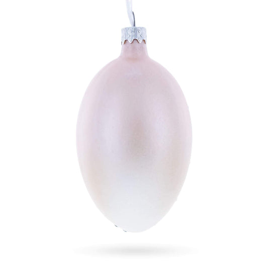Louis-Francois Designer Jeweled Timepiece Glass Egg Christmas Ornament 4 Inches