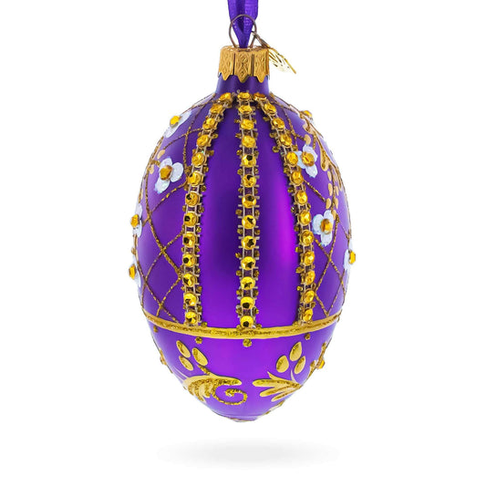 a purple and gold decorated egg