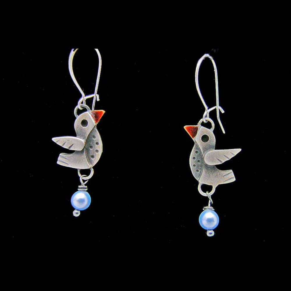 Lovebirds Earrings by Chickenscratch