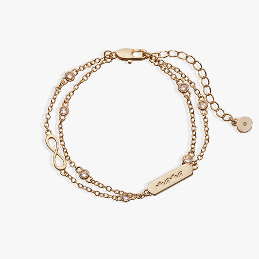 Mama Infinity Chain Double Strand Bracelet