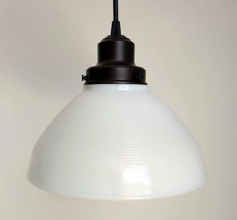 Milk Glass PENDANT Light - 10"