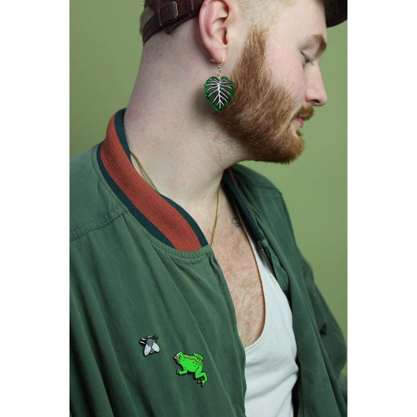Mini Monstera Leaf Acrylic Earrings