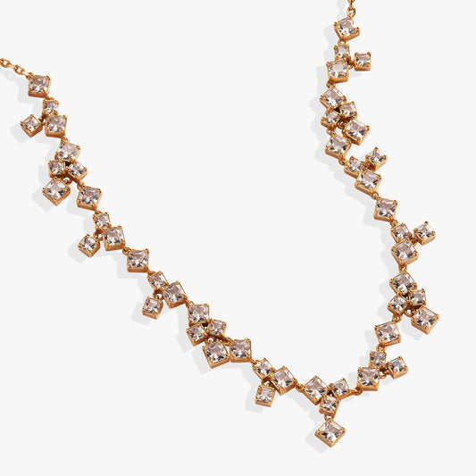 a necklace with diamonds on it