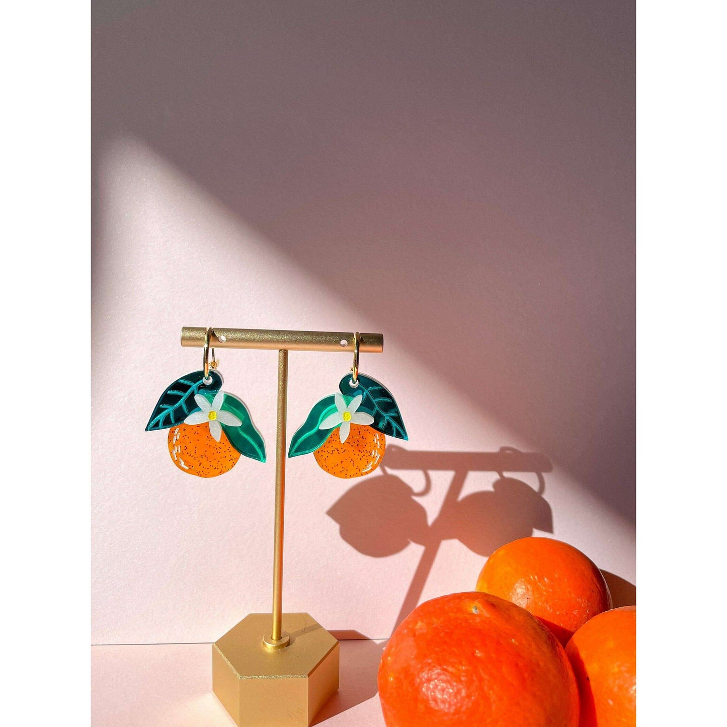Orange Dangle Earrings