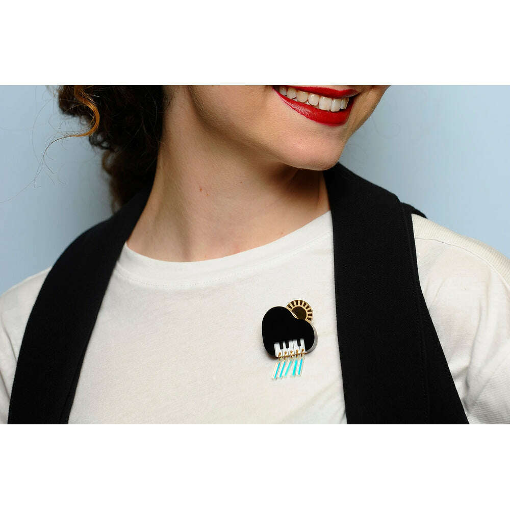 Piano cloud with sun brooch by Laliblue