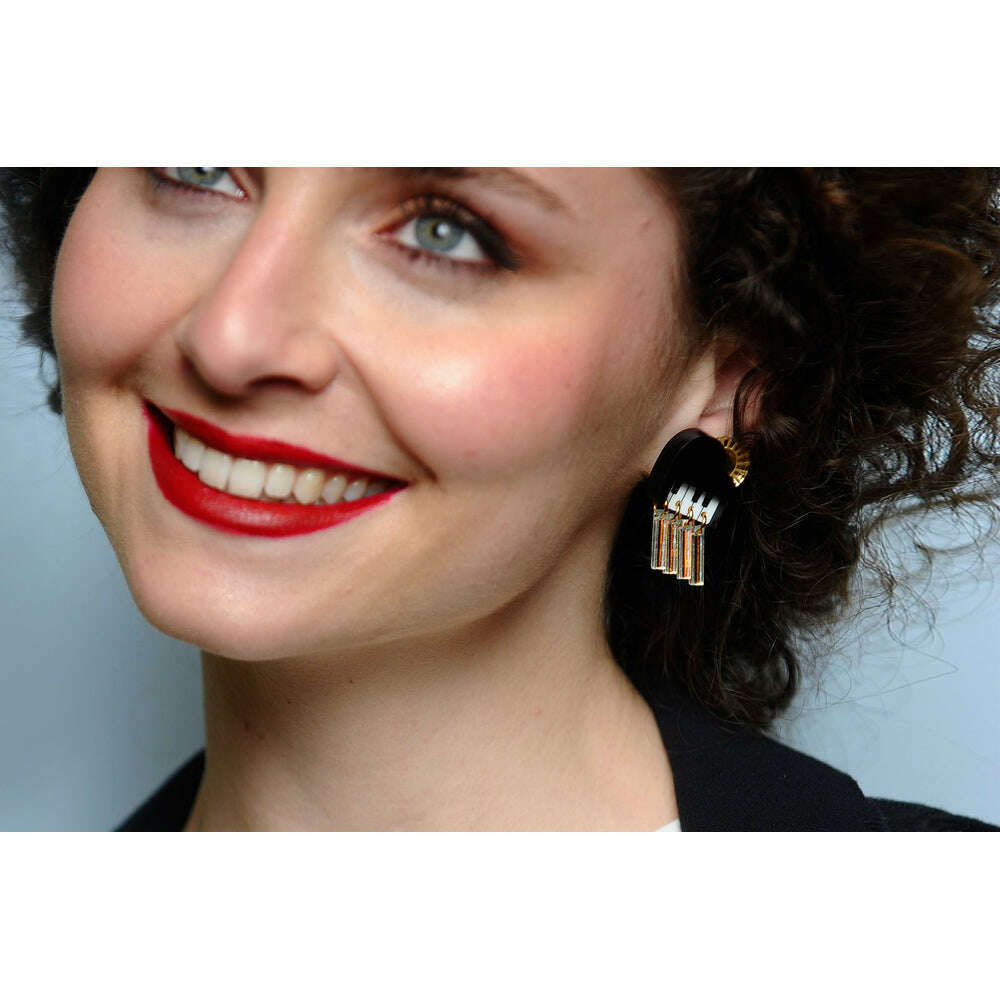 Piano cloud with sun earrings by Laliblue