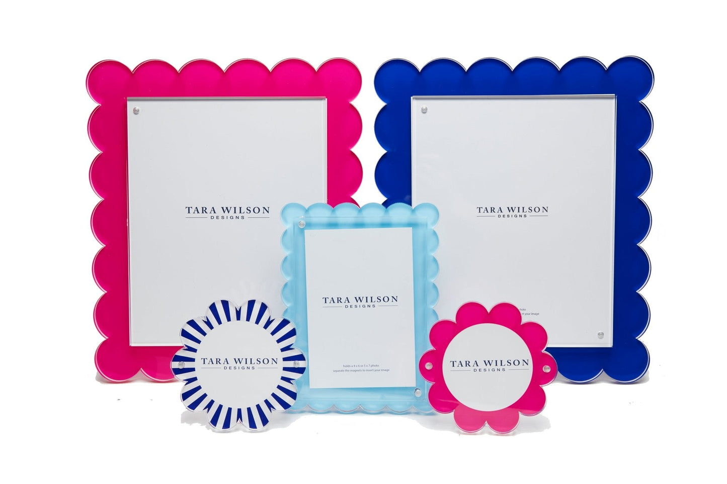 Pastel Blue Acrylic Scallop Frame