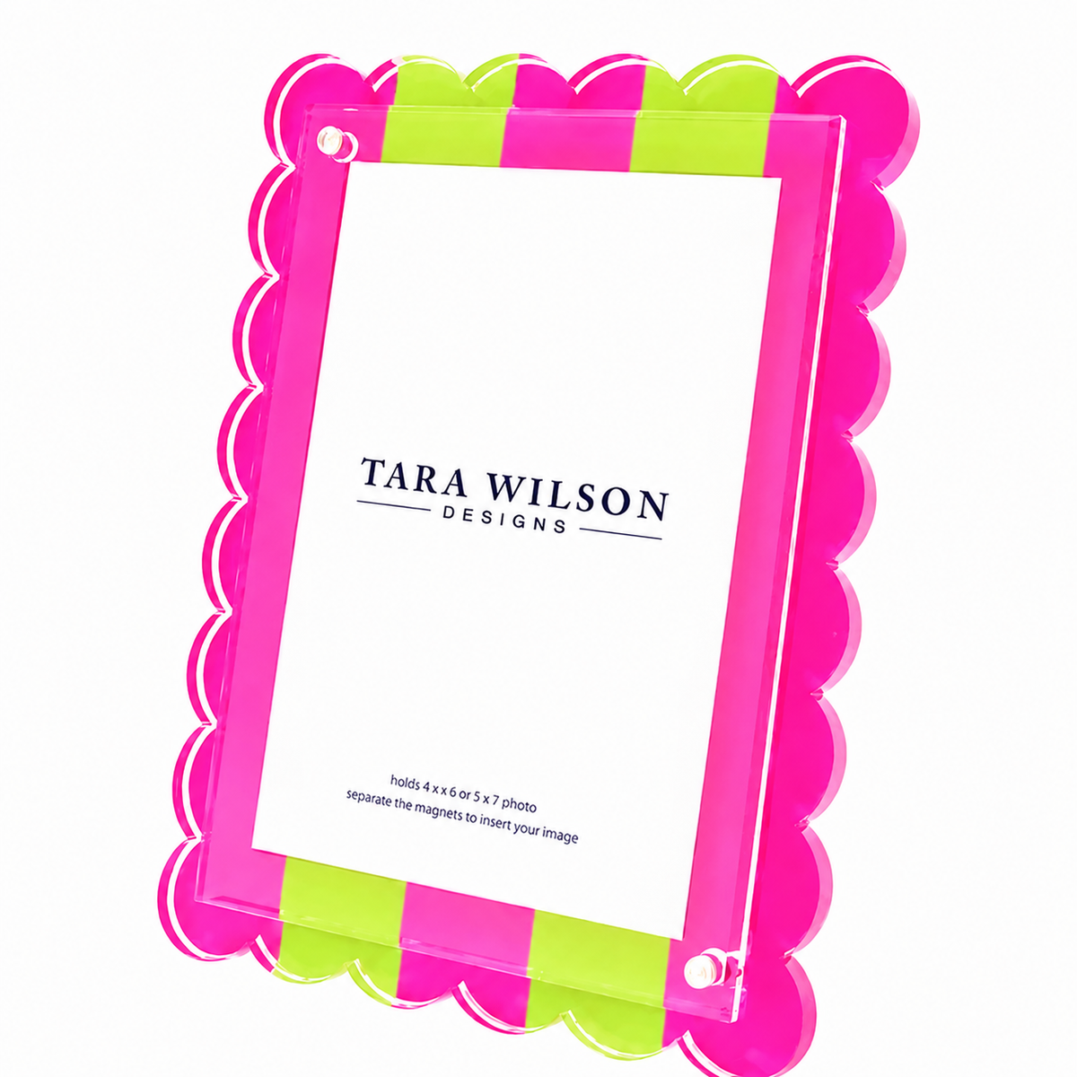 Pink and Green Scallop Frame