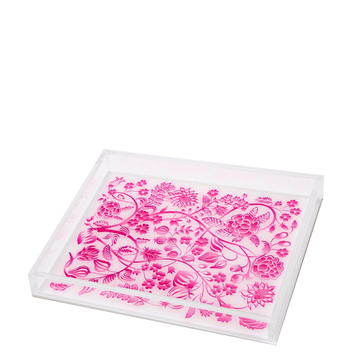 Pink Toile Acrylic Tray