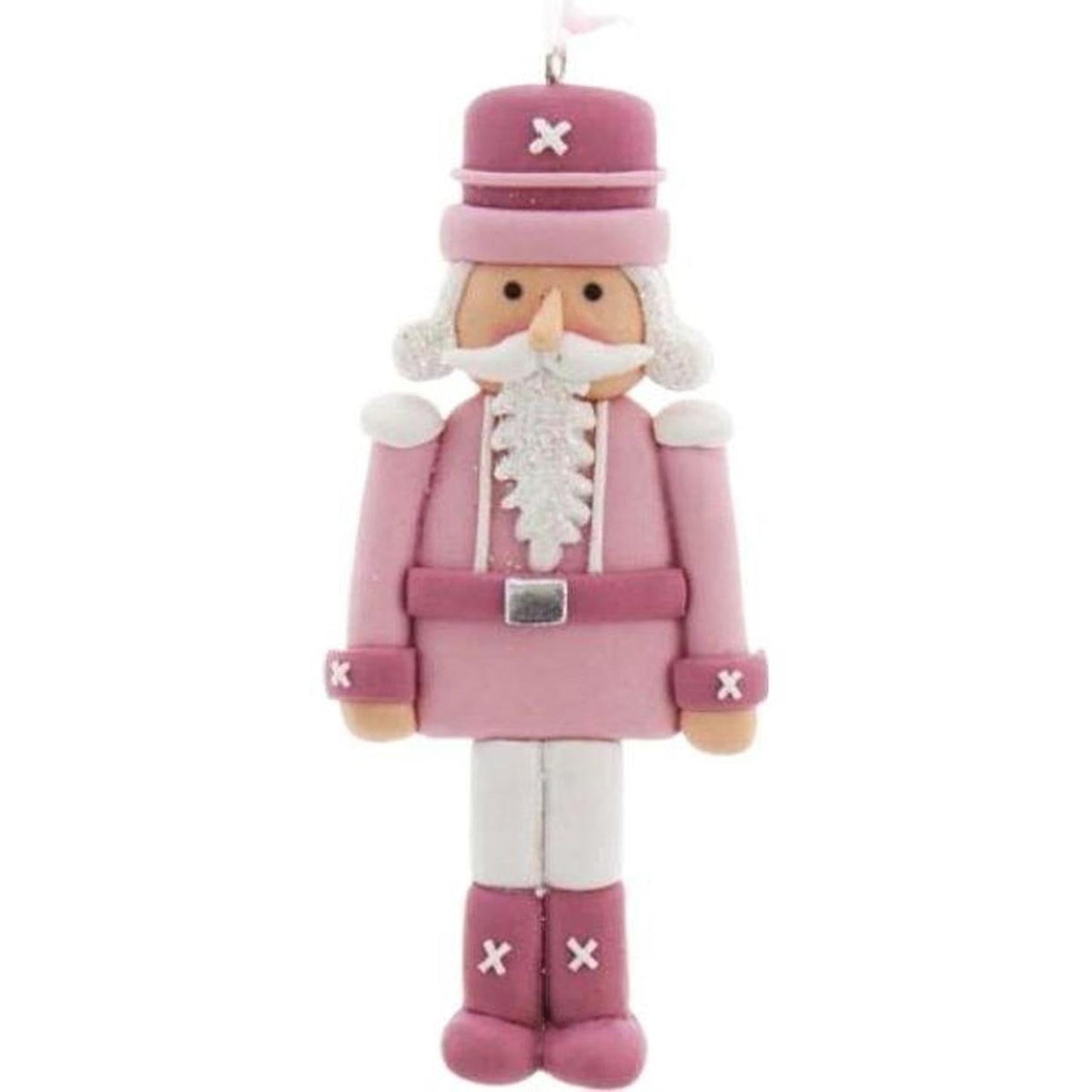 Pink White Holiday Ornaments