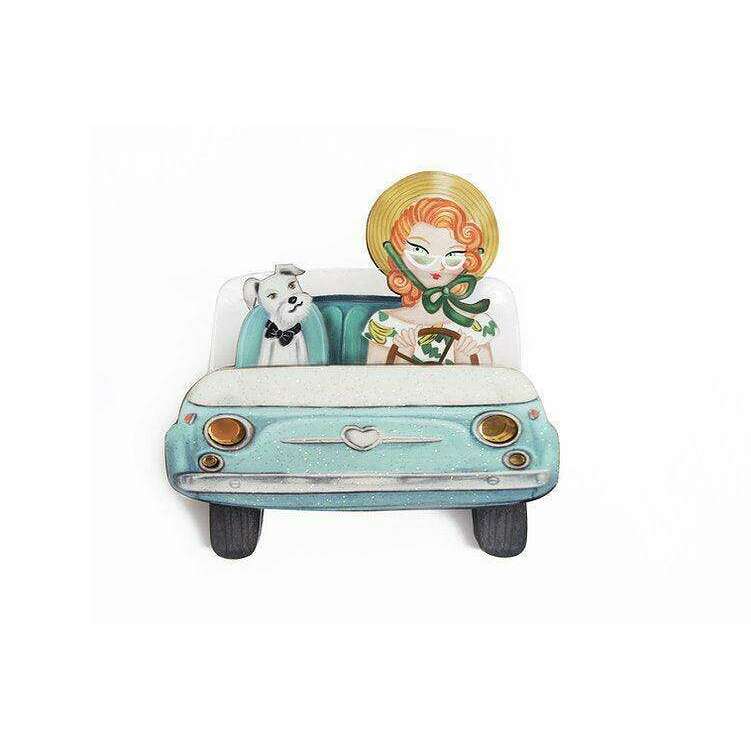 Pinup Car Ride Convertible Brooch & Necklace by Laliblue