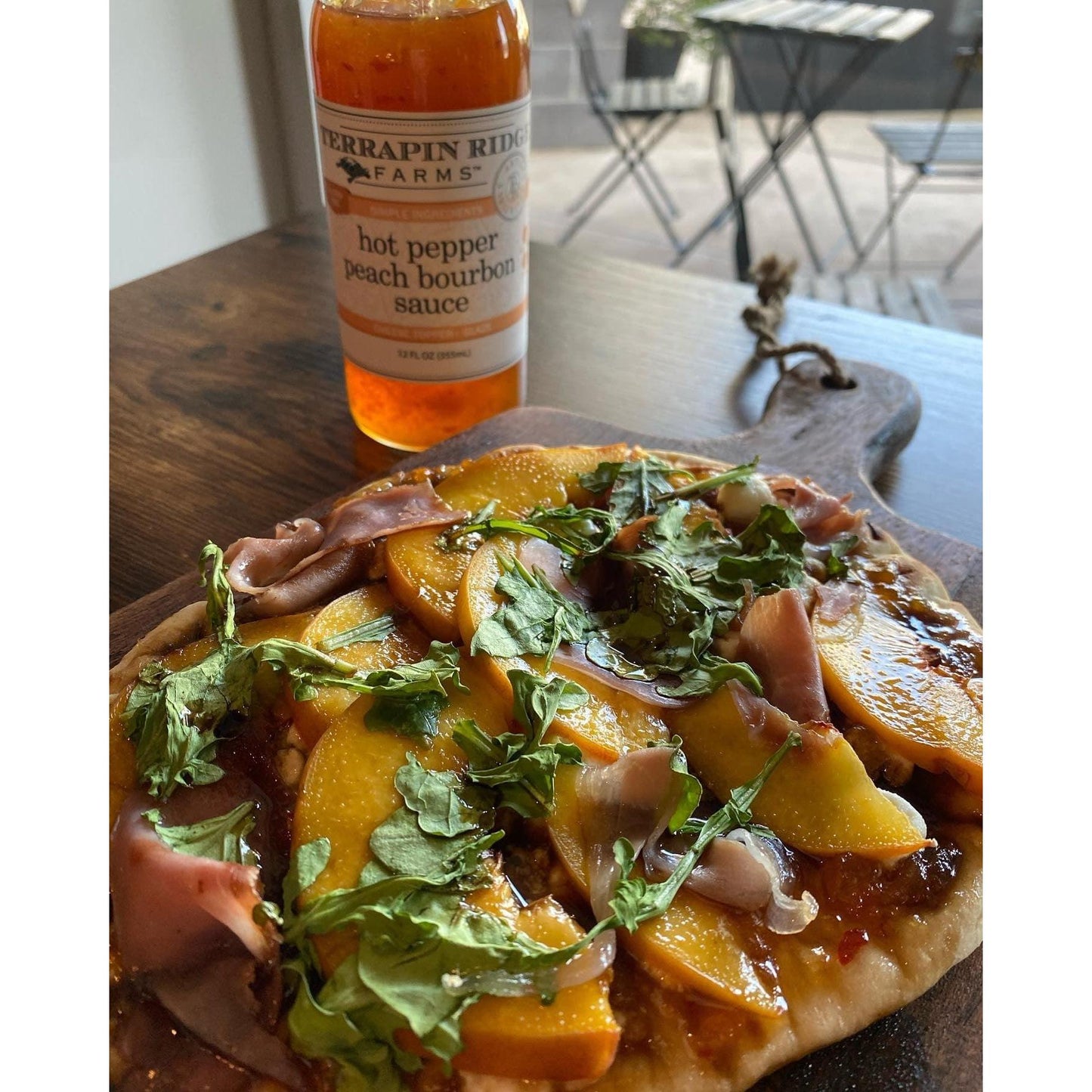 Hot Pepper Peach Bourbon Sauce