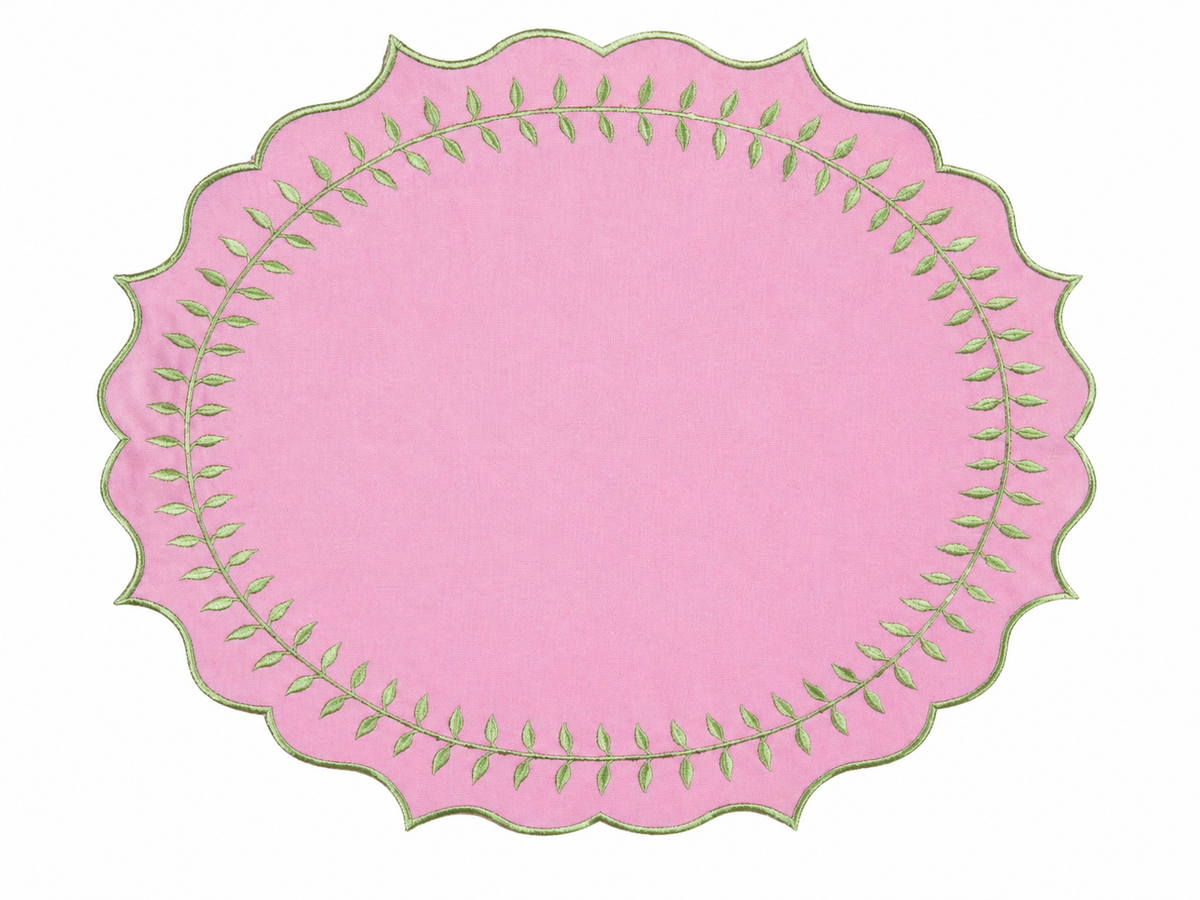 Palm Beach Pink & Green PLACEMAT & NAPKIN